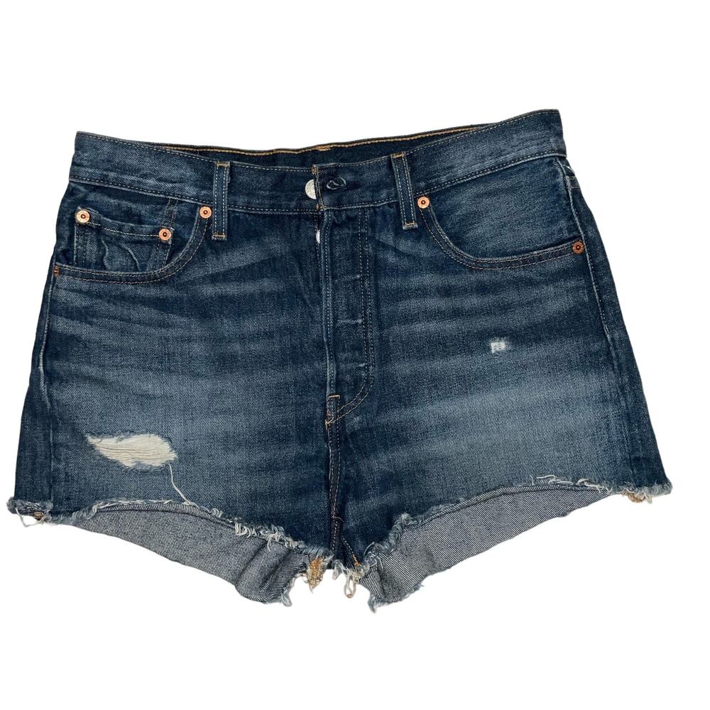 Levi’s 501 premium denim jean cut off shorts womens size 29